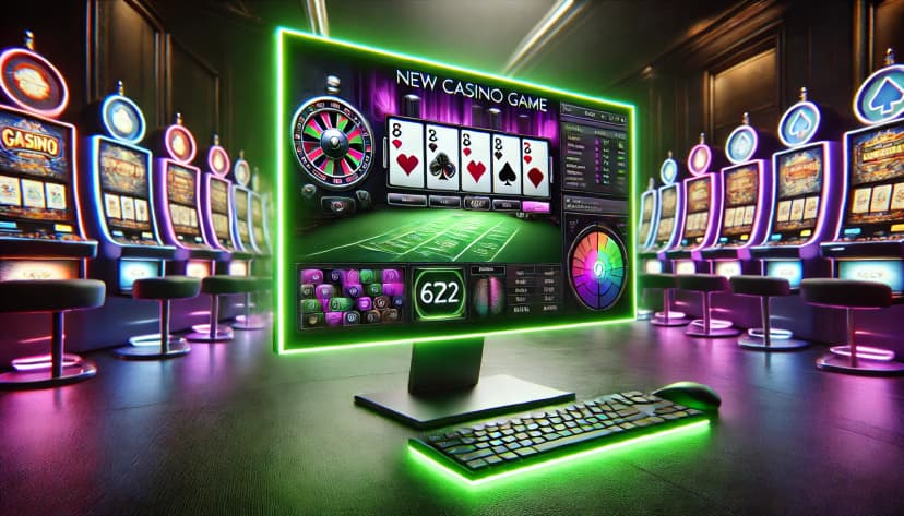 High-tech new casino game on computer